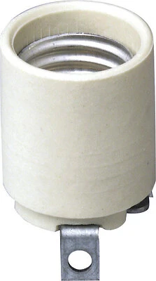 Leviton 3152-F Lamp Holder, 1-Circuit, Keyless, 1.38 in Dia x 1.52 in D Dimensions, 250 V, 660 W, White