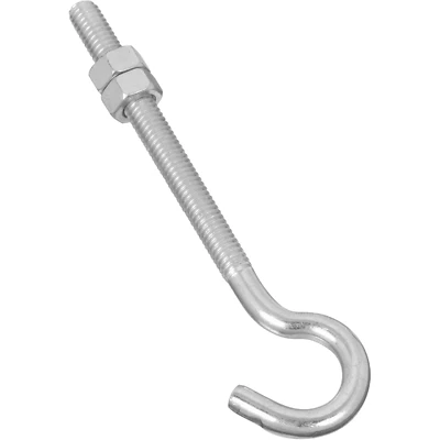 National Hardware N221-689 Hook Bolt, Zinc, 5/16 x 5 In., 100 Lb Load