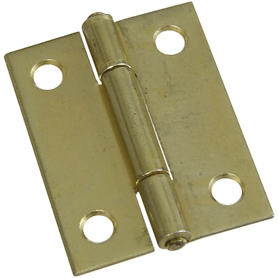 National Hardware N146-175 Narrow Hinge, 2 In., Dull Brass, 2-Pack