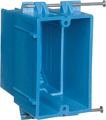 Carlon BH122A-UPC SuperBlue Single Gang New Work Electrical Box, 22 Cu-In