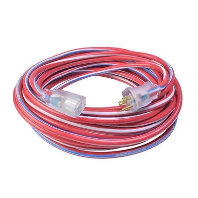 Southwire 2548SWUSA1 Patriotic Extension Cord, 12/3, 50 Ft., Indoor/Outdoor