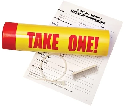 Hy-Ko 22130 Take One Tube, Waterproof Plastic, Red/Yellow, 3 x 12-In.