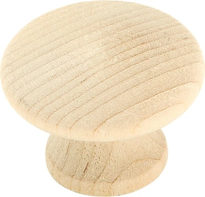 Amerock BP811WD Allison Round Wood Cabinet Knob, Unfinished, 1-1/4 In.