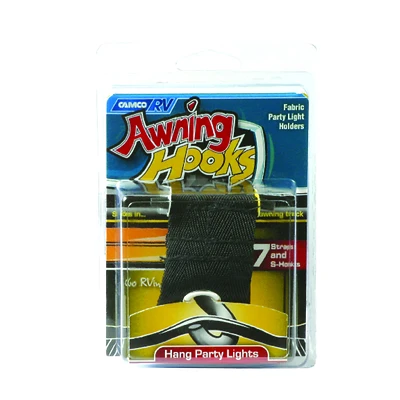 Camco 42733 RV Fabric Awning Hooks, 7-Pack