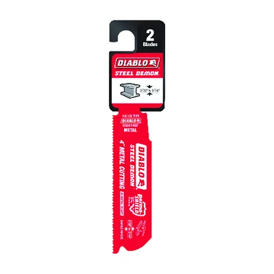 Steel Demon Reciprocating Saw Blade, 4In., 14/18 TPI, 2-Pk.