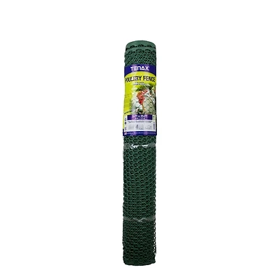 Tenax 090786 Hexagonal Plastic Poultry Netting Fence, 3 Ft. x 25 Ft., Green