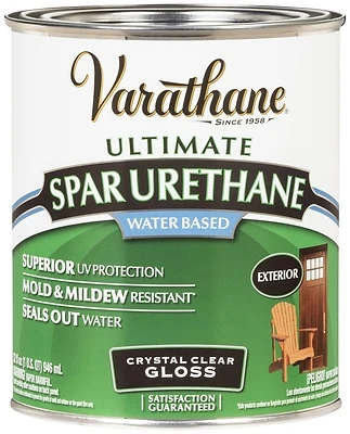 Varathane 250041H Outdoor Crystal Clear Gloss Spar Urethane, 1-Qt.