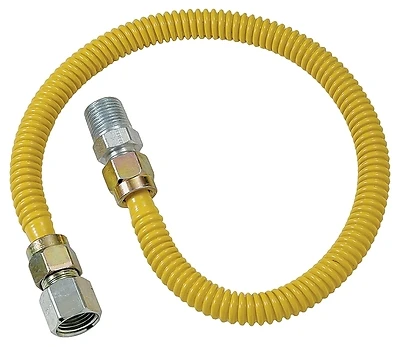 Stainless Steel Gas Appliance Connector, 48-In., 3/8-In. I.D. x 1/2-In. O.D.