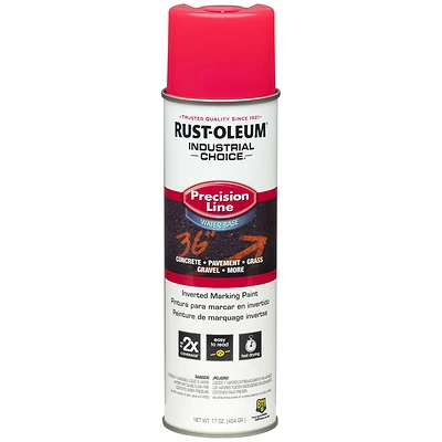 Rust-Oleum Industrial Choice 1861838 Marking Paint, Fluorescent Pink, 17 Oz
