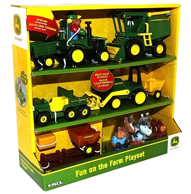 34984 Fun On The Farm Playset, 20 Pieces, 4 Vehicles, Ages 18 Months+