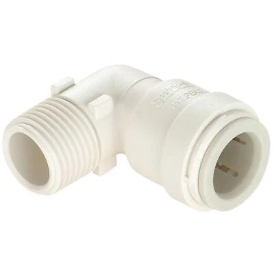 Watts 3519-1008 PEX Quick Connect Pipe Elbow, 1/2 In. MPT, Plastic