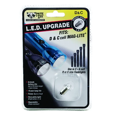 Nite Ize LRB2-07-PR LED Flashlight Upgrade Kit, 55 Lumens, C/D Cell