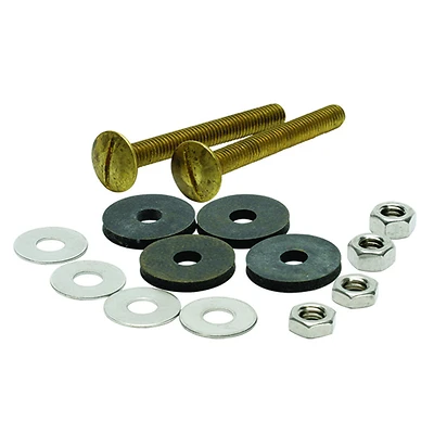 Fluidmaster 6101 Tank-To-Bowl Bolts, Brass, 5/16 In. x 3 In., 2-Ct.