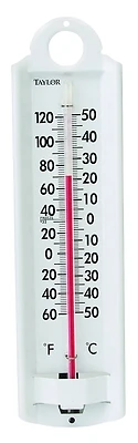 Indoor/Outdoor Aluminum Thermometer, 8-3/4-In.