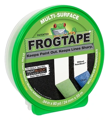 FrogTape 1358463 Painting Tape, 60 yd L, 0.94 in W, 5.7 mil Thick, Green