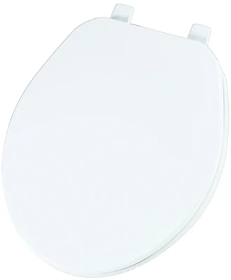 Round Plastic Toilet Seat, Top-Tite® Hinge, White