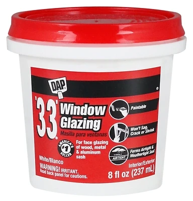 33 Window Glazing Compound, White, 1/2-Pt.