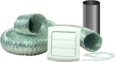 Provent Dryer Vent Kit With 4" Duct And Louvered Cap - 4 Pieces