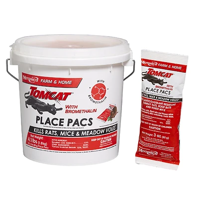 Tomcat Bromethalin 3oz Place Packs 22ct/pail 4/cs