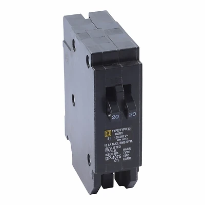 Square D Homeline HOMT2020CP 20-Amp Single-Pole Tandem Circuit Breaker