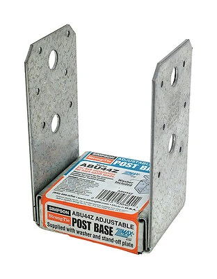 Simpson Strong-Tie ABU44Z Uplift Post Base, Galvanized Steel, 4x4 In.