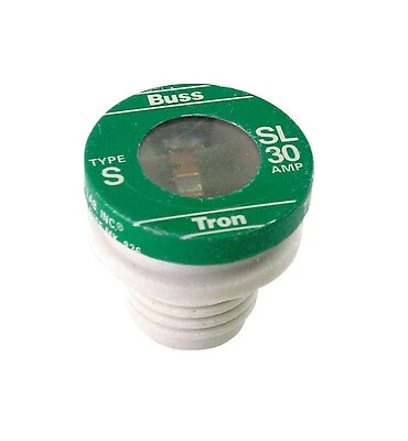 Plug Fuse, Type SL, 30-Amp, 3-Pk.