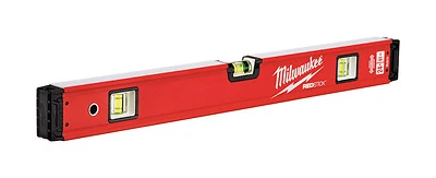 Redstick 24 In. Aluminum Box Level With 3 Vials And All-metal Backbone