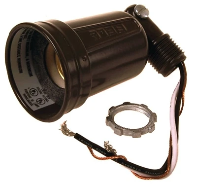 150w Par38 Bronze Weatherproof Outdoor Lampholder With Adjustable Head