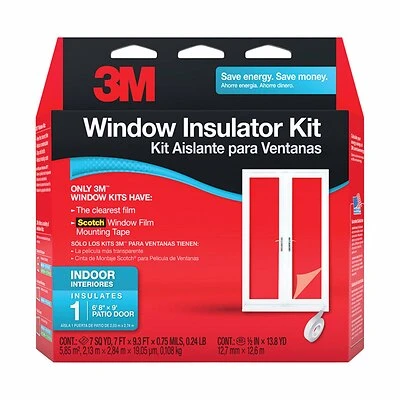 3M Scotch 2144W-6 Interior Patio Door Insulator Kit, 84 x 112 In.