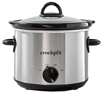 Crock-Pot Manual Slow Cooker, White Stoneware, 2.5 Qt.