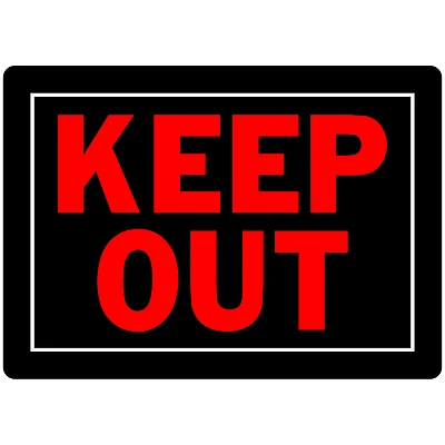 Hillman 840139 Keep Out Sign, Aluminum, 10 x 14-In.