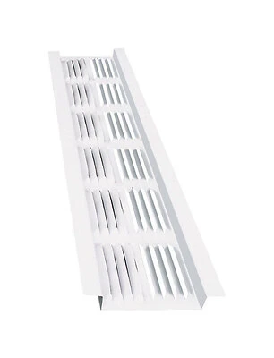 8 Ft. Louvered Continuous Soffit Vent, 2 In. H X 2-3/4 In. W, White Aluminum