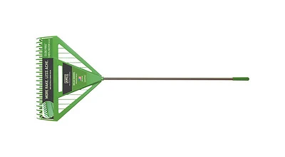 71 In. Dual Tine Poly Leaf Rake With Steel Handle And Comfort Grip