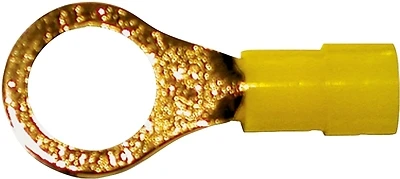 65637 Goldtech Ring Terminal, 12-10 Awg Wire, Nylon Insulation, Yellow