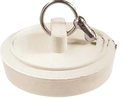 Plumb Pak PP820-1 Duo-Fit Rubber Drain Stopper, White, 1-1/8 to 1-1/4 In.