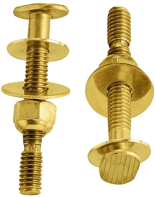 Plumb Pak PP830-56 Snap-Off Toilet Bolt Set, Brass, 5/16 x 2-1/4 In.