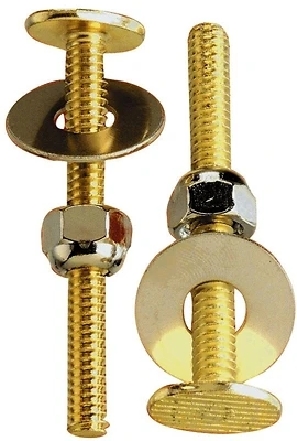 Plumb Pak PP835-150 Toilet Tank Bolt Set, Solid Brass, 1/4-20 x 2.5 In.