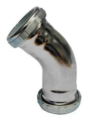 1-1/2 Inch 45 Degree Brass Elbow With Nuts And Washers
