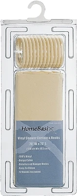 Sd-626bg-3l Beige Vinyl Shower Curtain 70 X 72 Inches