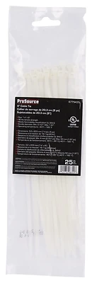 8 Inch Clear Cable Tie, 40 Lb Strength, 25 Pieces, Model Cv200s-253l