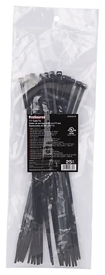 Prosource Cv280w-253l 11-inch Cable Tie, 50 Lb, 25-piece, Black