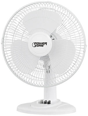 Ft-40 16 Inch Oscillating Table Fan, 3-speed, 120 V, White