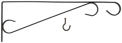 Gb0283l 15-inch Steel Hanging Plant Bracket, Black, Wall Mount