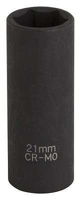 21mm 1/2-inch Drive Deep Impact Socket, Model Mt6580219, 6-point
