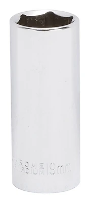 19mm Deep Socket 3/8 Drive 6 Point Chrome Vanadium Steel