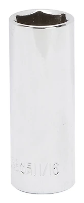 3/8 Inch Drive Deep Socket 11/16 Inch 6 Point Chrome Vanadium Steel