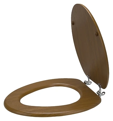 Prosource T-19WO-3L-C Toilet Seat, Natural Oak Finish, 19 In