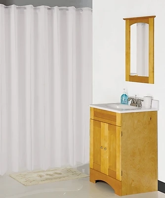 Hookless Waterproof Shower Curtain 70x72 Inches White Xg-02-wh