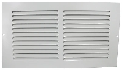 Mintcraft Bbra12x6 Baseboard Register, 12 In W X 6 In H, Steel, White