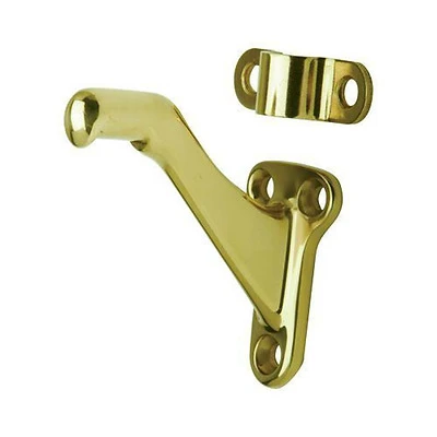 Aluminum Handrail Bracket Sp059a3 Bright Brass Finish 2-1/4 X 1-3/8 In